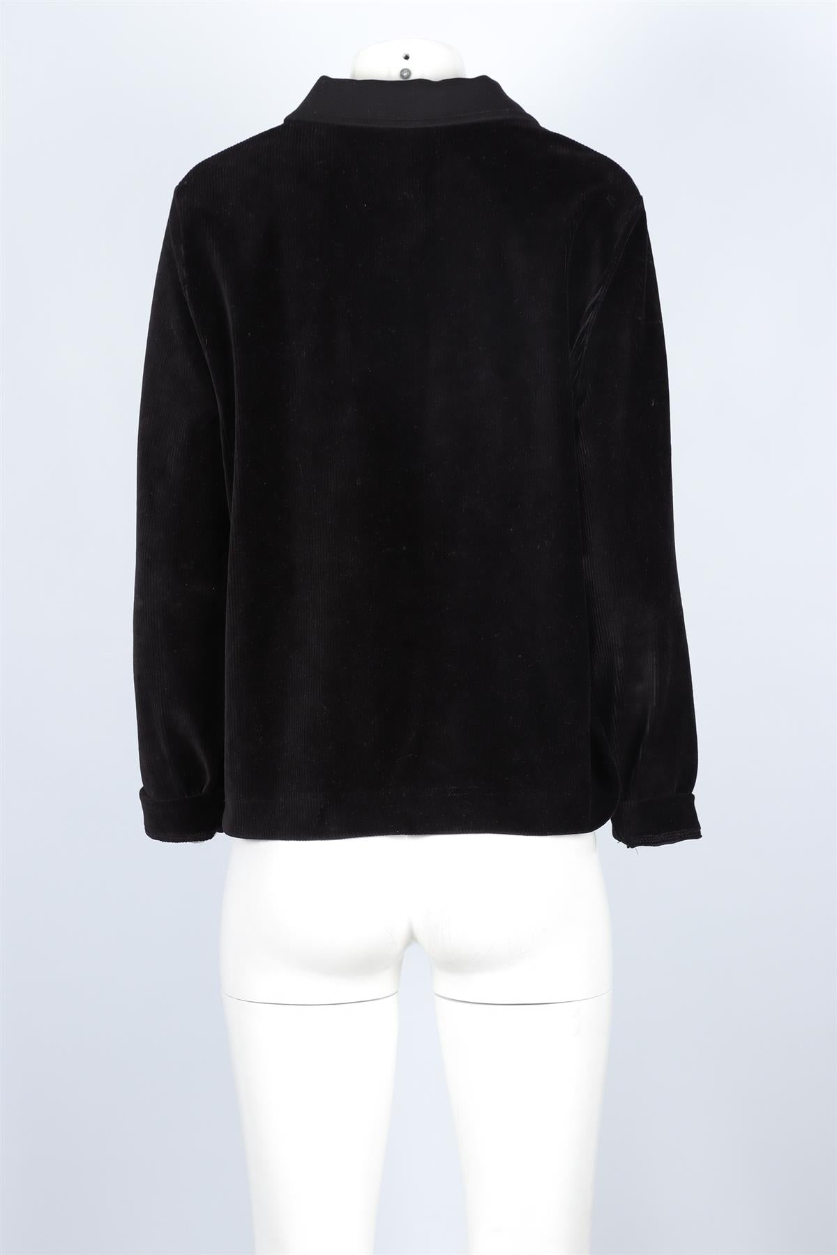 ME+EM Black Velvet Top UK 12