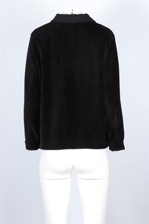 ME+EM Black Velvet Top UK 12