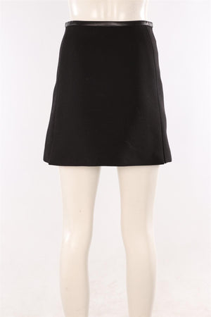 LOUIS VUITTON BLACK WOOL MINI SKIRT FR 36 UK 8