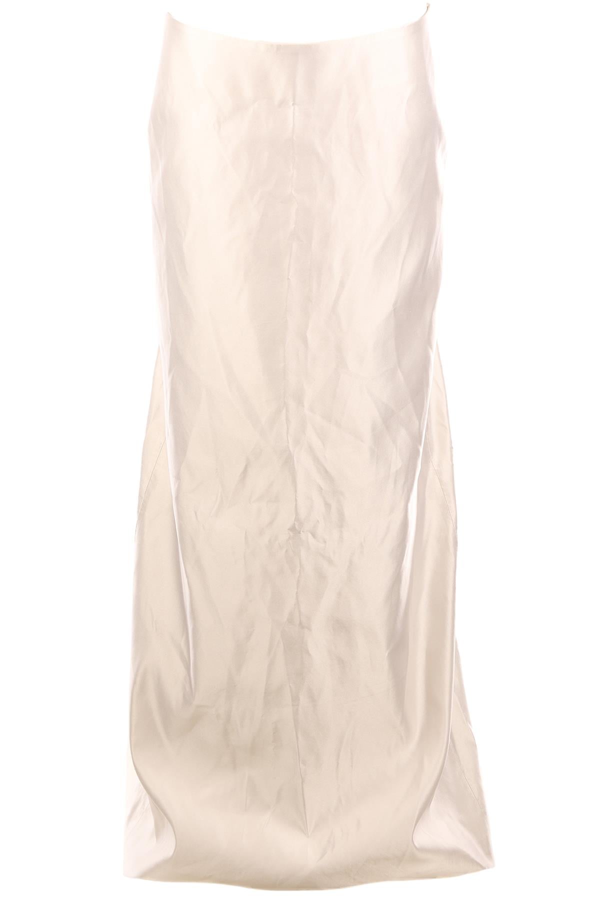 MAXIMILIAN IVORY SATIN MAXI SKIRT UK 10