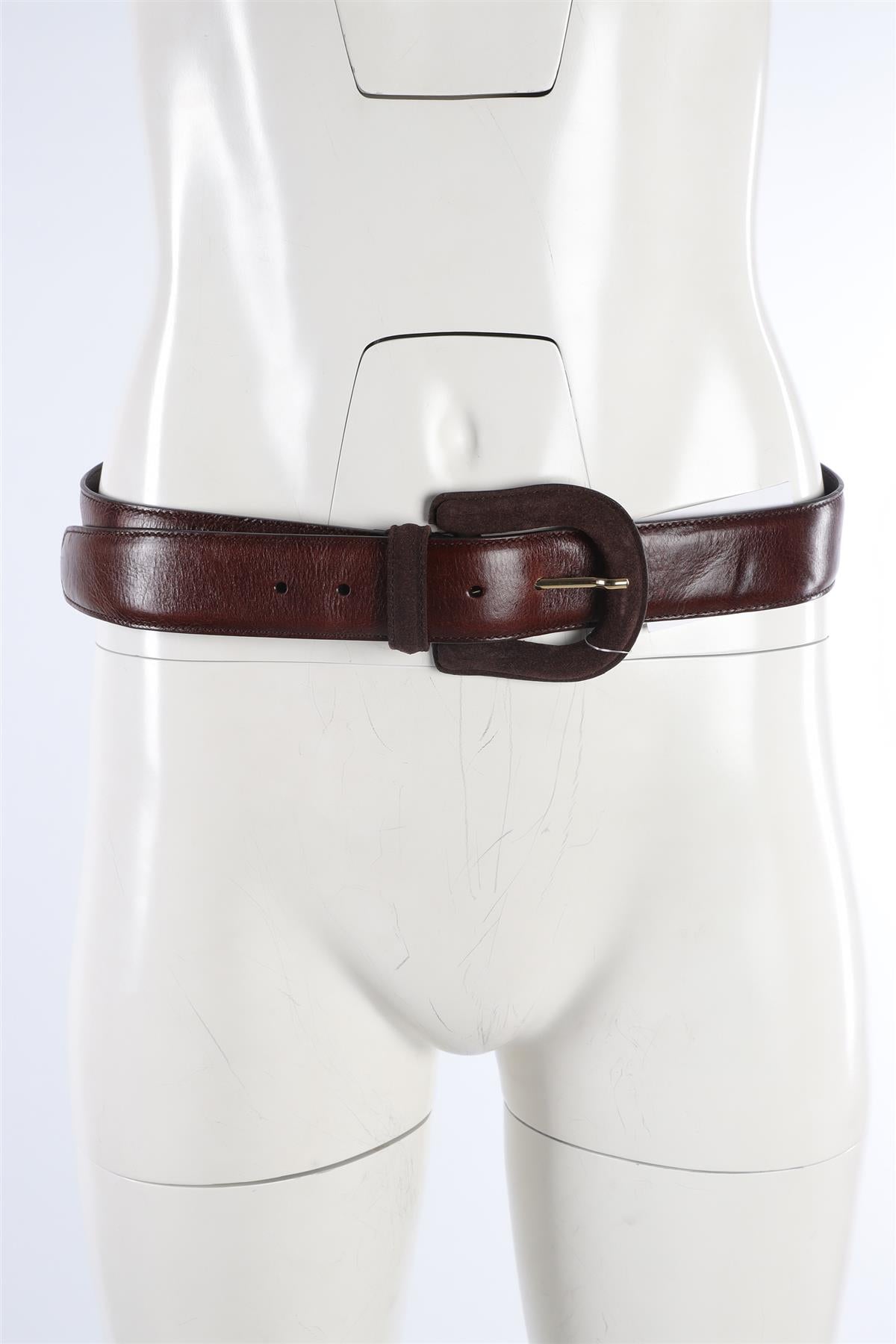 BAMFORD BROWN LEATHER BELT LARGE