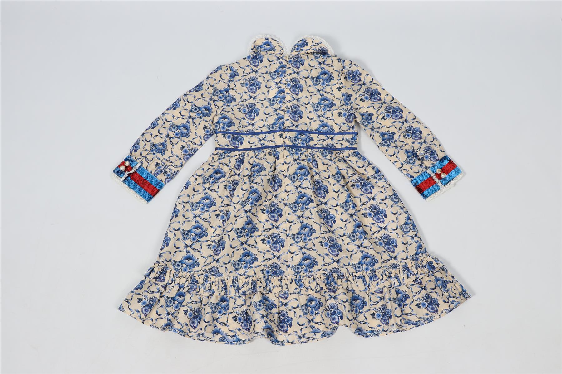 GUCCI BLUE KIDS GIRLS SILK DRESS 5 YEARS