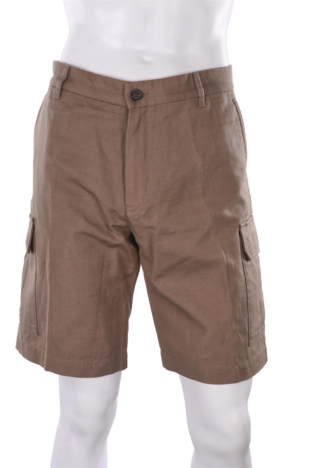 LORO PIANA BROWN MEN'S COTTON SHORTS IT 52 UK 36 FR 44