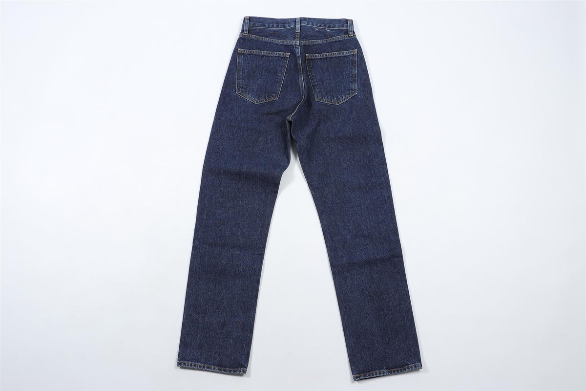 AGOLDE NAVY HIGH RISE WIDE LEG JEANS W24 UK 6