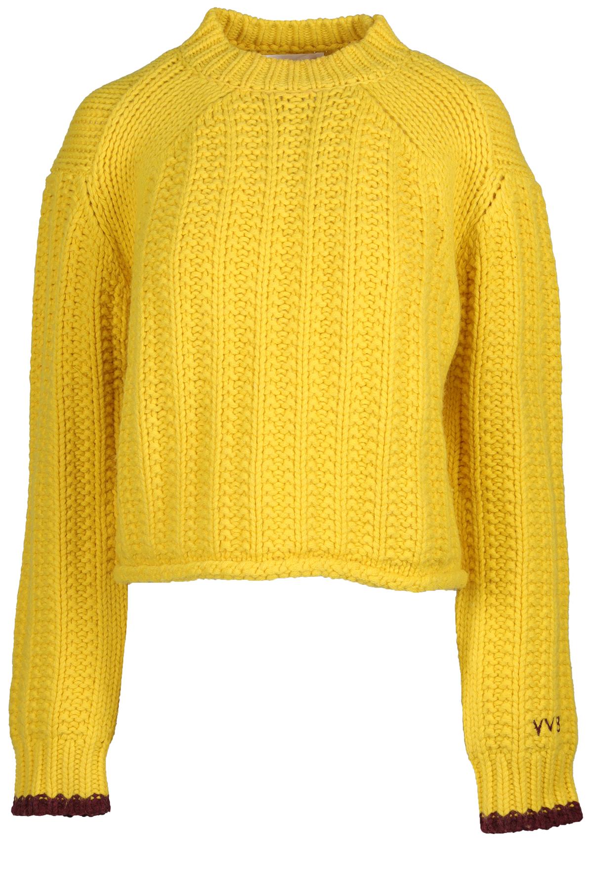 VICTORIA VICTORIA BECKHAM YELLOW WOOL SWEATER XSMALL