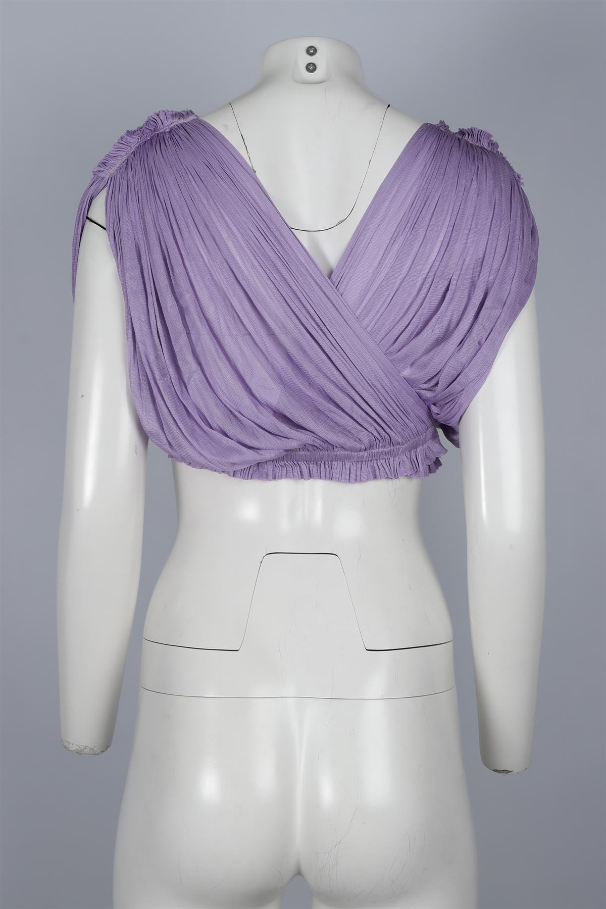 ELENA MAKRI MYKONOS PURPLE SILK TOP ONE SIZE