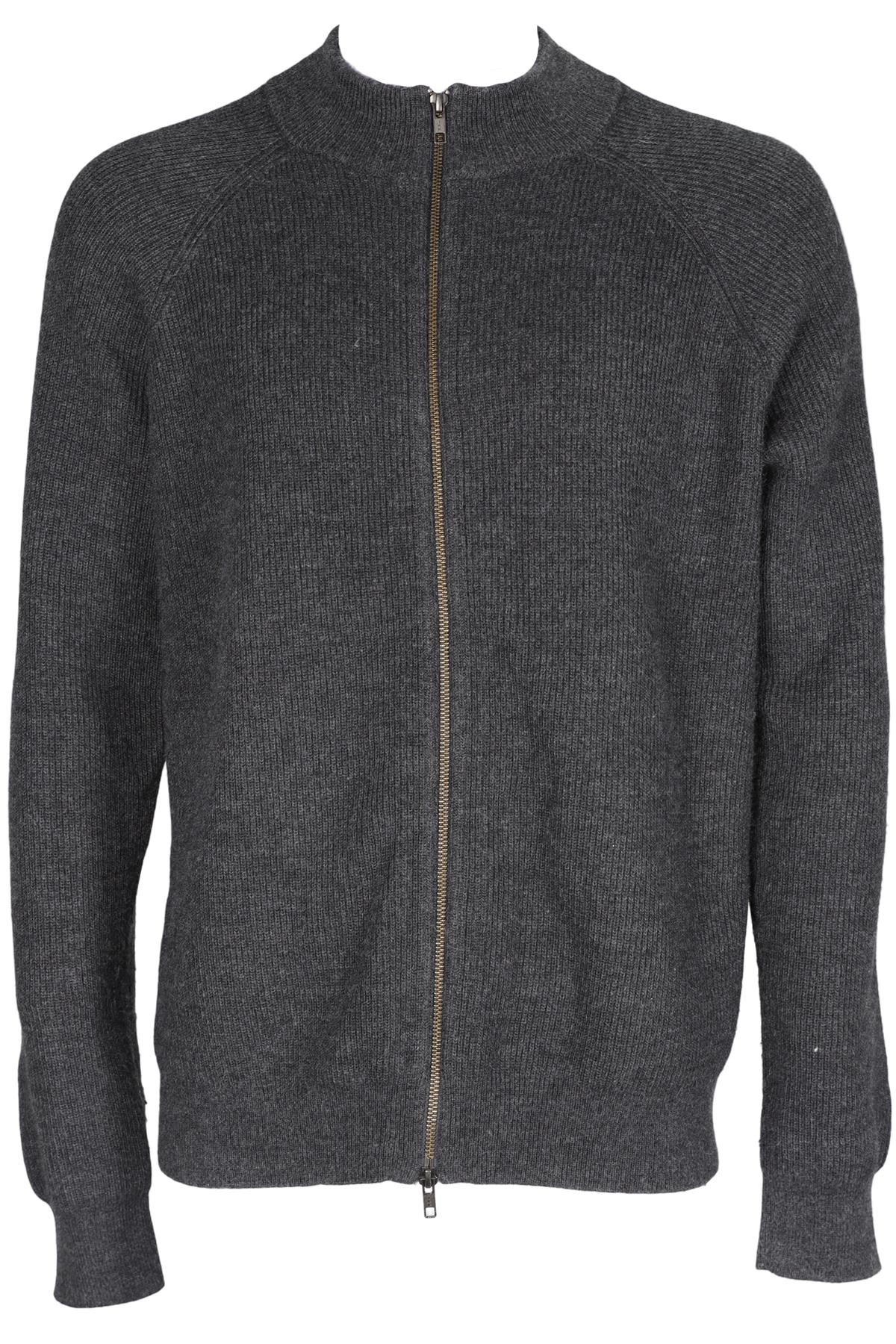 THEORY GREY MEN'S WOOL CARDIGAN XLARGE