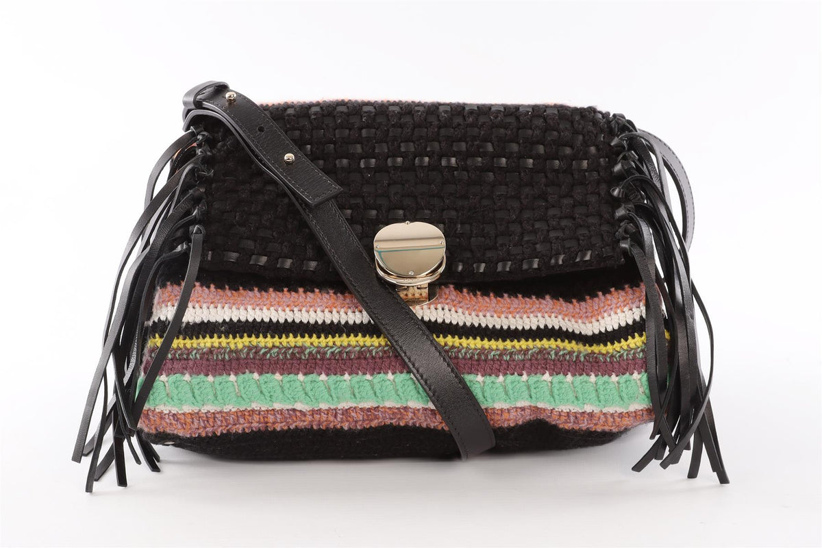 CHLOÉ MULTI PENELOPE SMALL KNIT SHOULDER BAG
