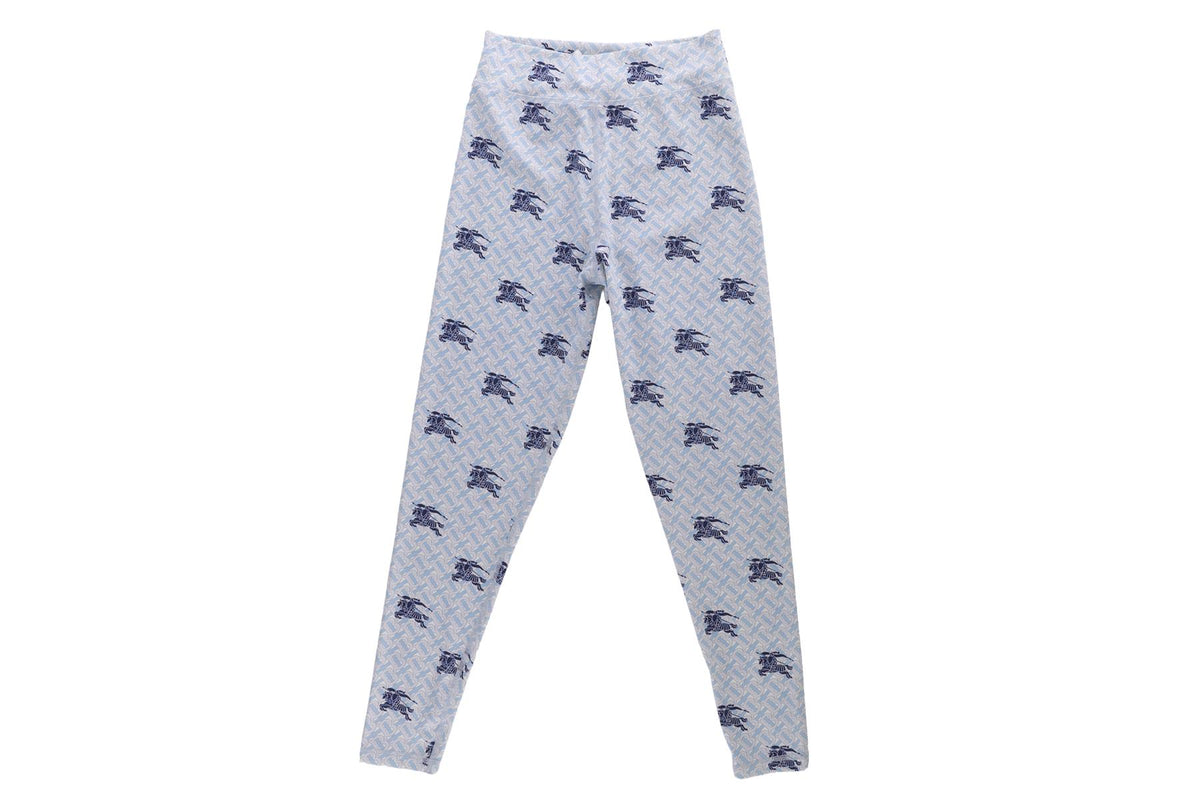 BURBERRY BLUE JERSEY LEGGINGS MEDIUM