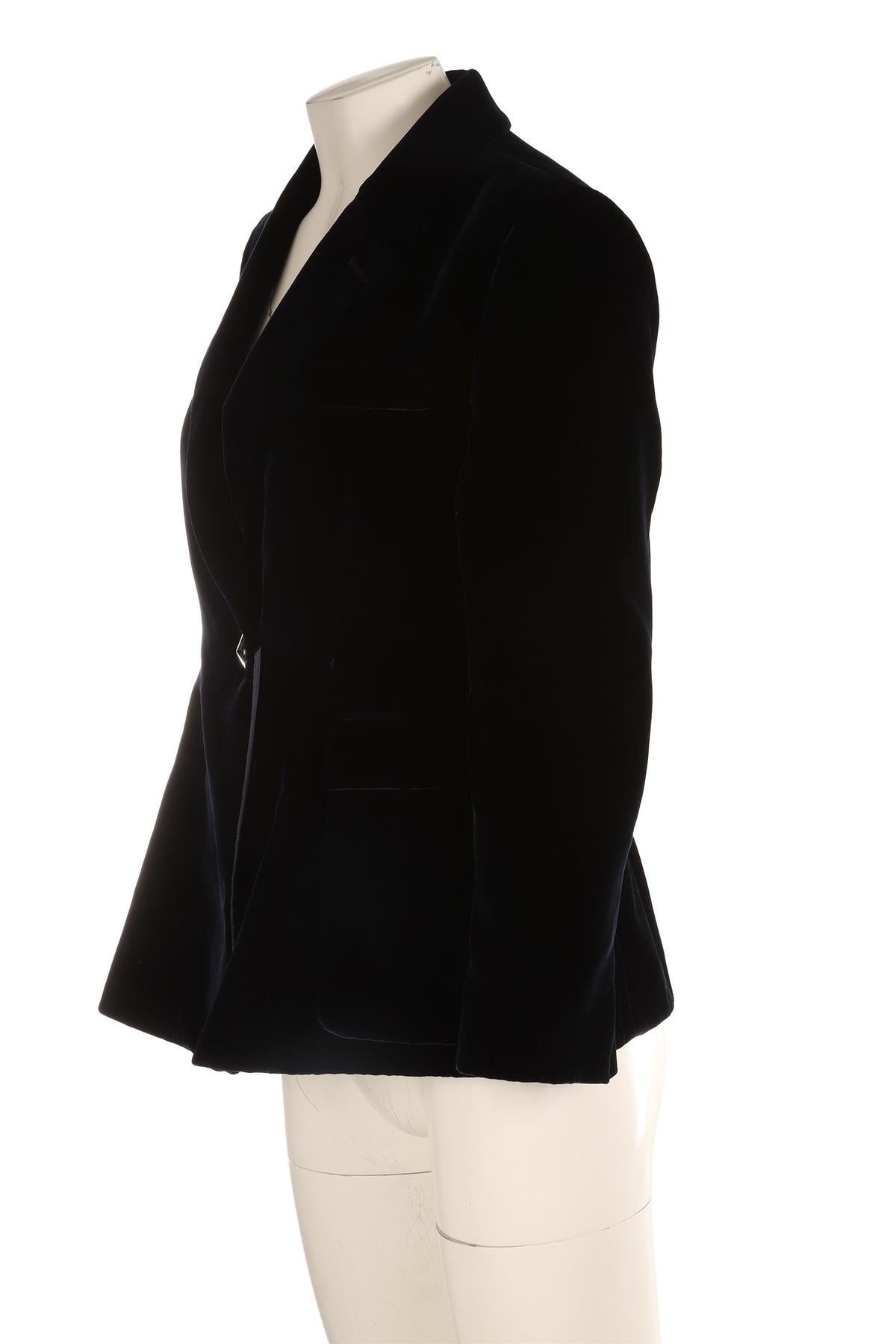 GIORGIO ARMANI NAVY VELVET BLAZER IT 44 UK 12