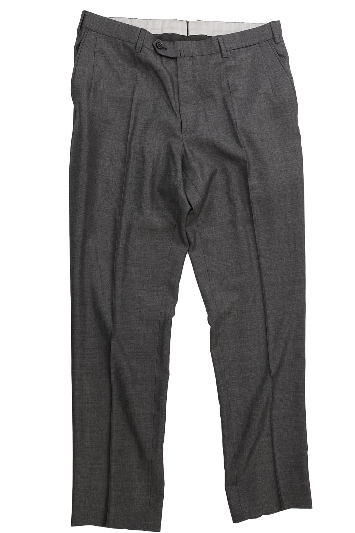 BRIONI GREY WOOL PANTS W34