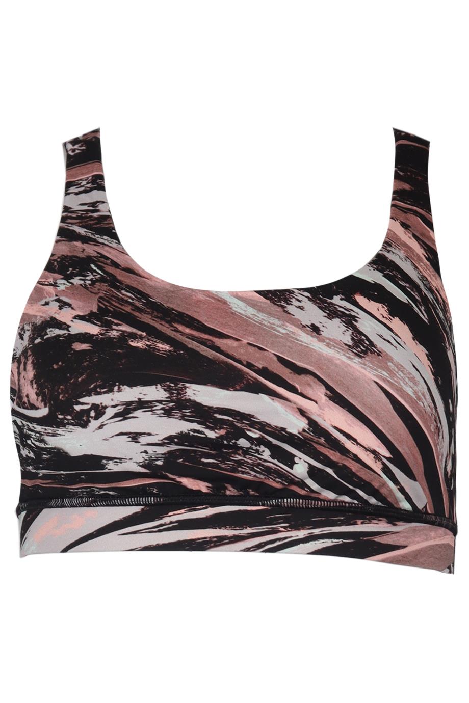 LULULEMON PRINTED JERSEY SPORTS BRA US 4 UK 8