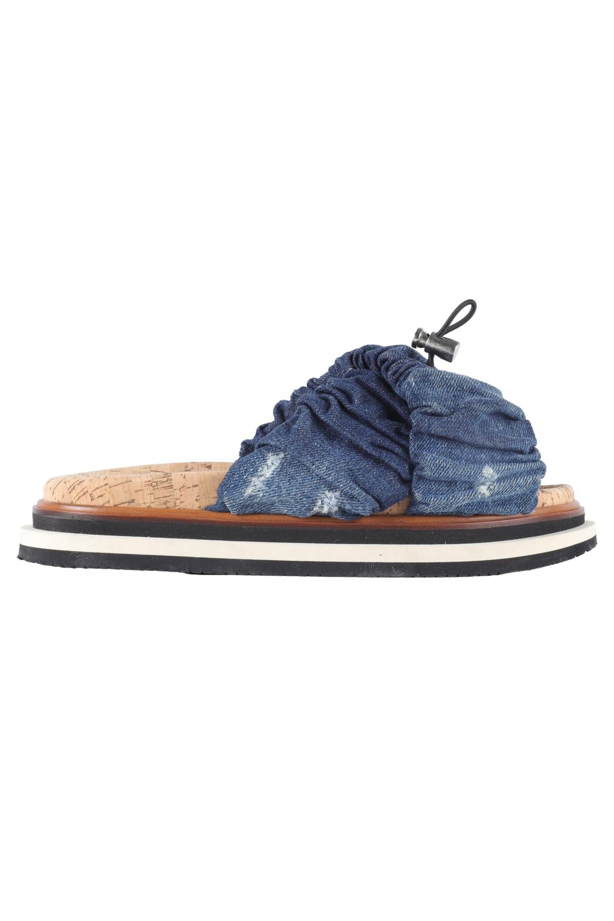 HOGAN BLUE DENIM SANDALS EU 37 UK 4 US 7