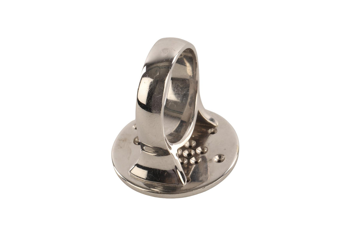 CHANEL SILVER COMÈTE 18K WHITE GOLD AND DIAMOND COCKTAIL PINKY RING