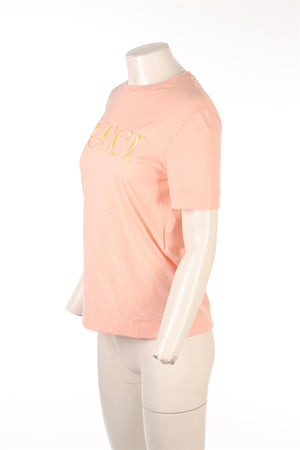 EMILIO PUCCI PINK COTTON T-SHIRT MEDIUM