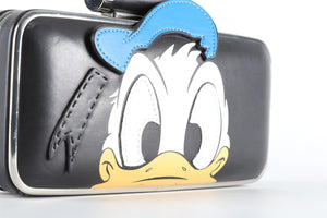 PINKO BLACK LEATHER CLUTCH