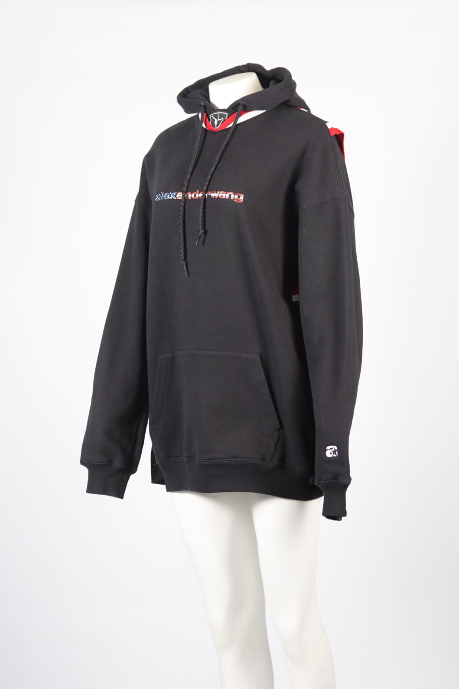 ALEXANDER WANG COTTON BLEND HOODIE LARGE