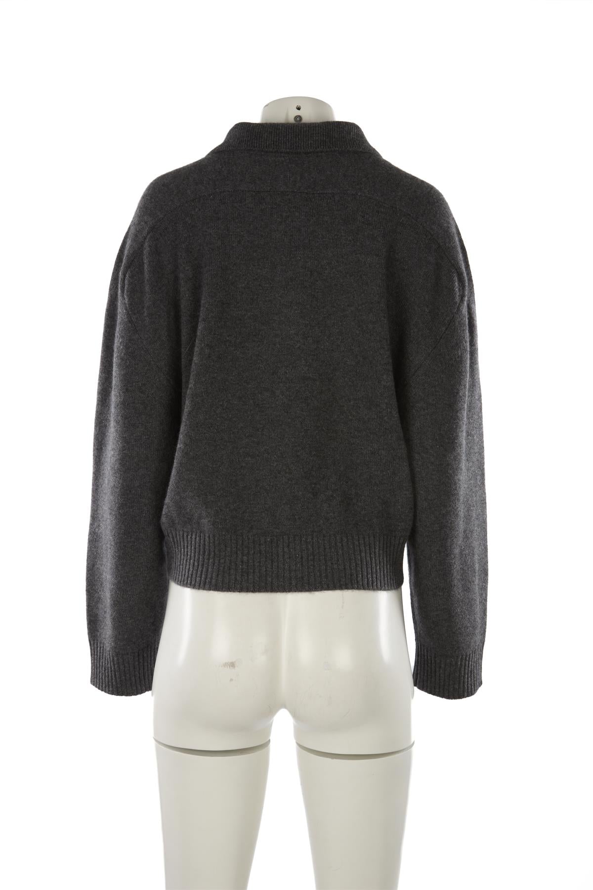 LOULOU DE SAISON GREY CASHMERE SWEATER LARGE
