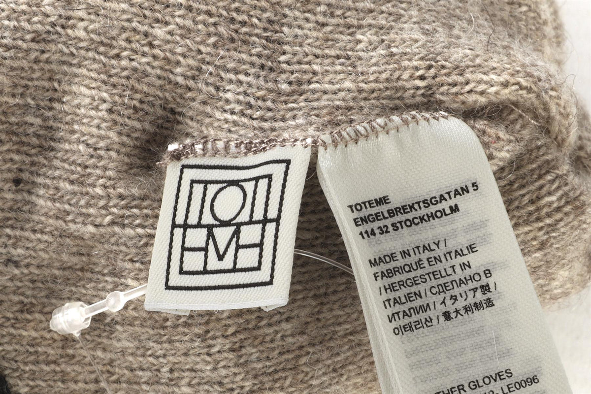 TOTEME BLACK LEATHER GLOVES SMALL