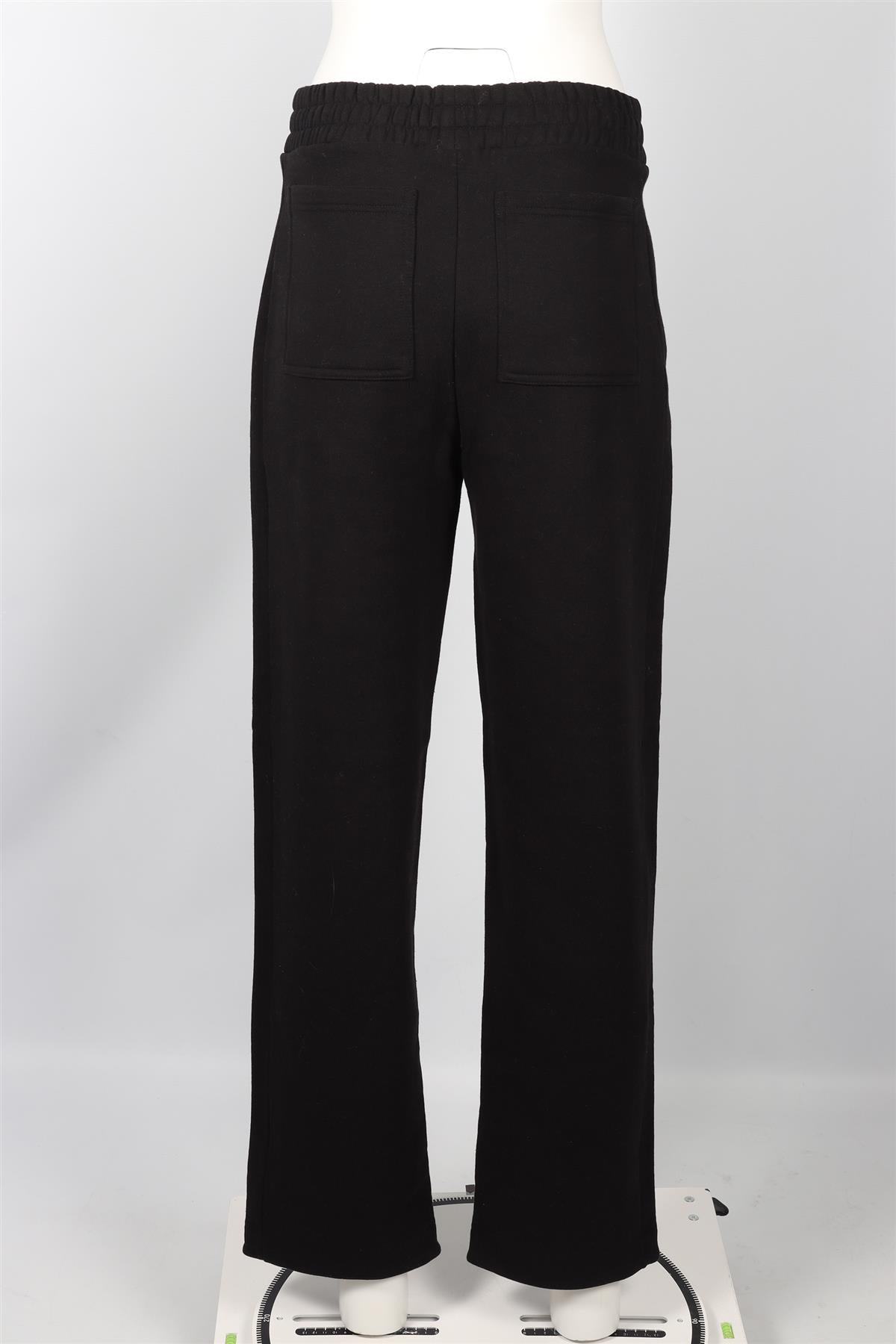 ME+EM BLACK COTTON BLEND STRAIGHT LEG PANTS UK 8