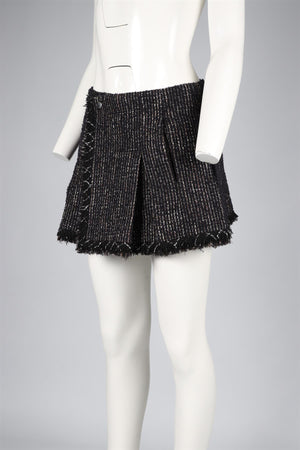 SACAI BLACK TWEED MINI SKIRT SMALL