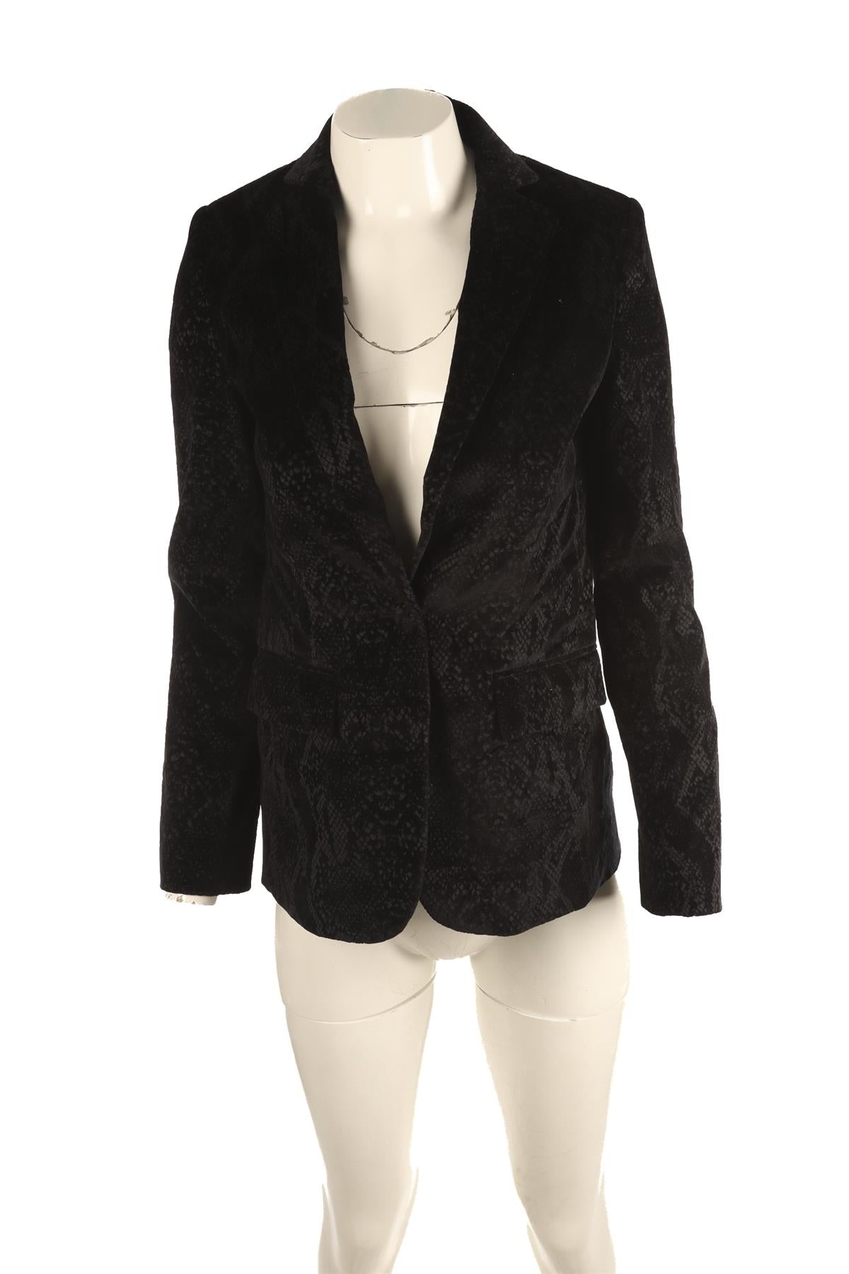 FRAME BLACK VELVET BLAZER US 2 UK 6