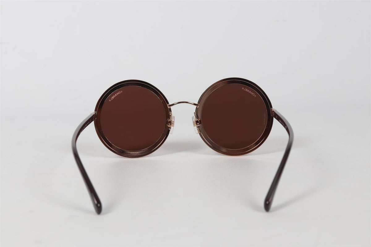 CHANEL ROUND FRAME ACETATE SUNGLASSES