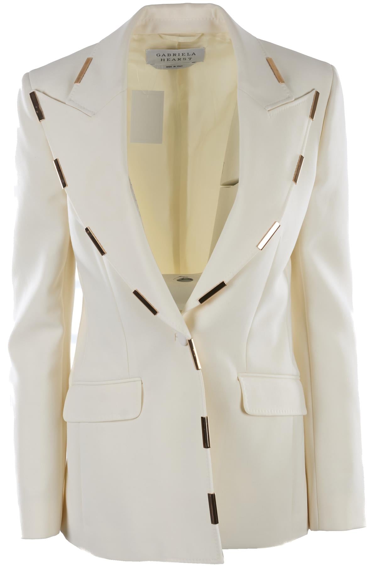 GABRIELA HEARST CREAM WOOL BLAZER IT 38 UK 6