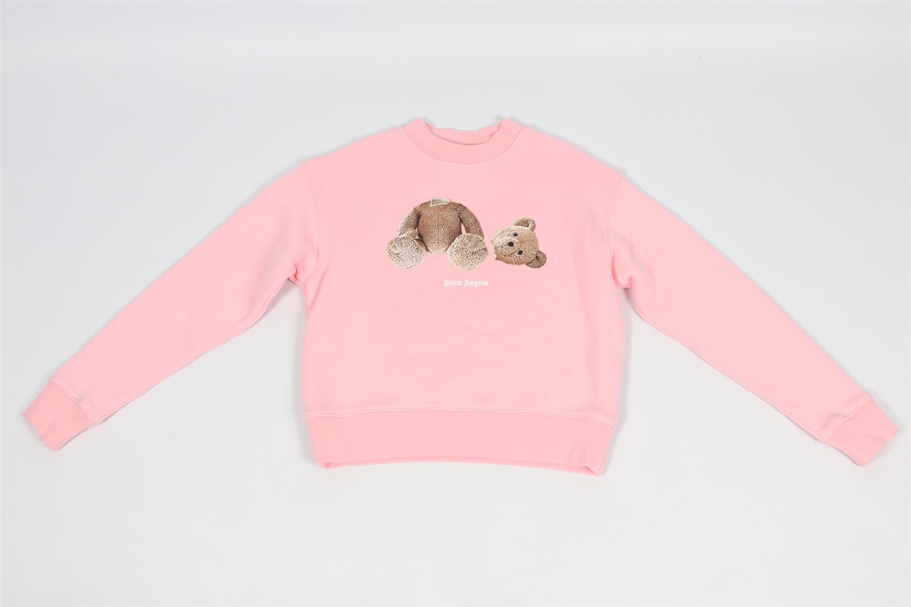 PALM ANGELS PINK KIDS GIRLS COTTON SWEATSHIRT 8 YEARS