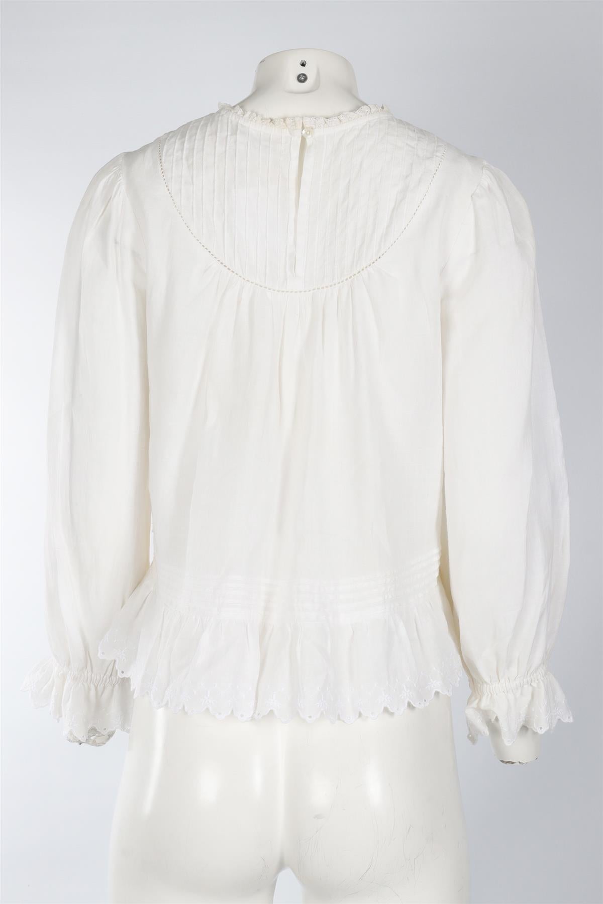 DÔEN WHITE RAMIE TOP XSMALL