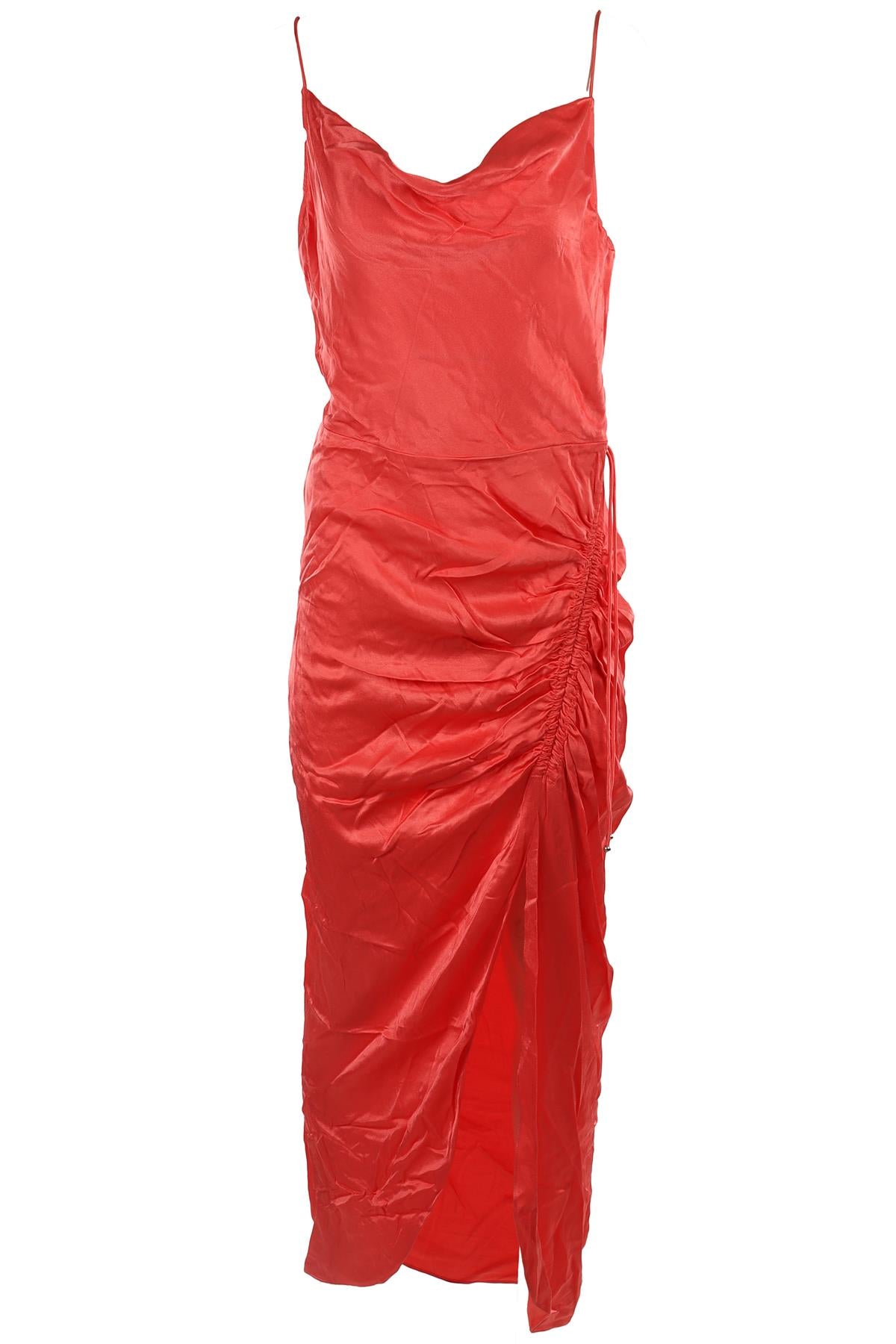 VERONICA BEARD PINK SATIN MAXI DRESS US 8 UK 12