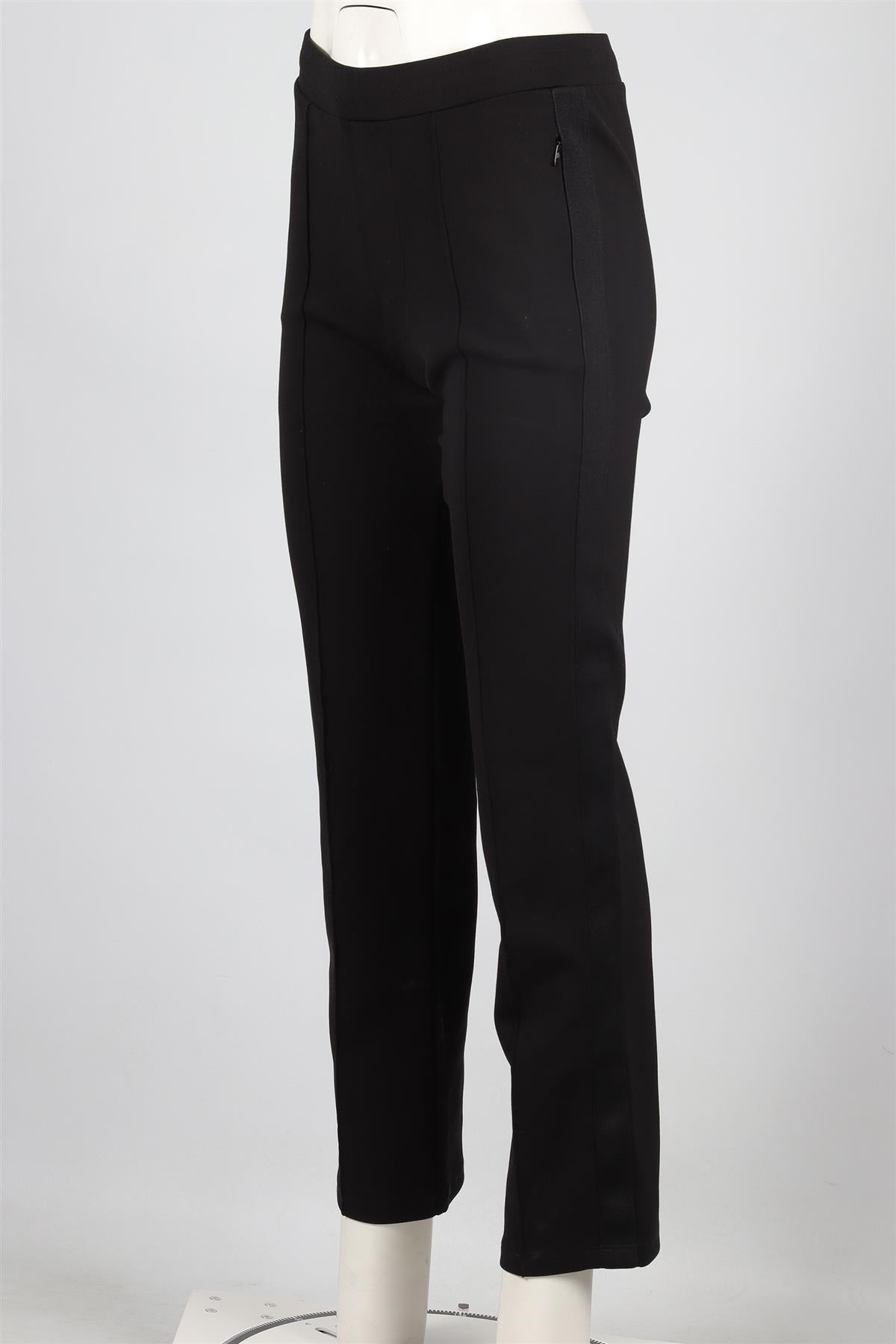MONCLER BLACK JERSEY STRAIGHT LEG PANTS XSMALL