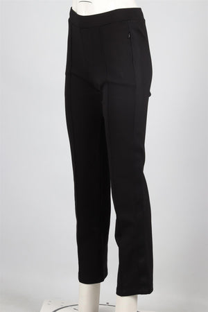 MONCLER BLACK JERSEY STRAIGHT LEG PANTS XSMALL