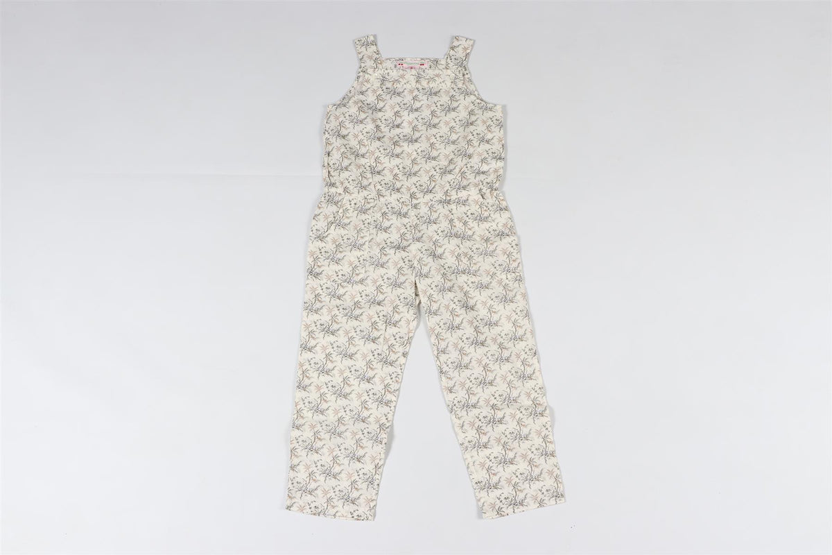 BONPOINT ECRU KIDS GIRLS COTTON JUMPSUIT 4 YEARS