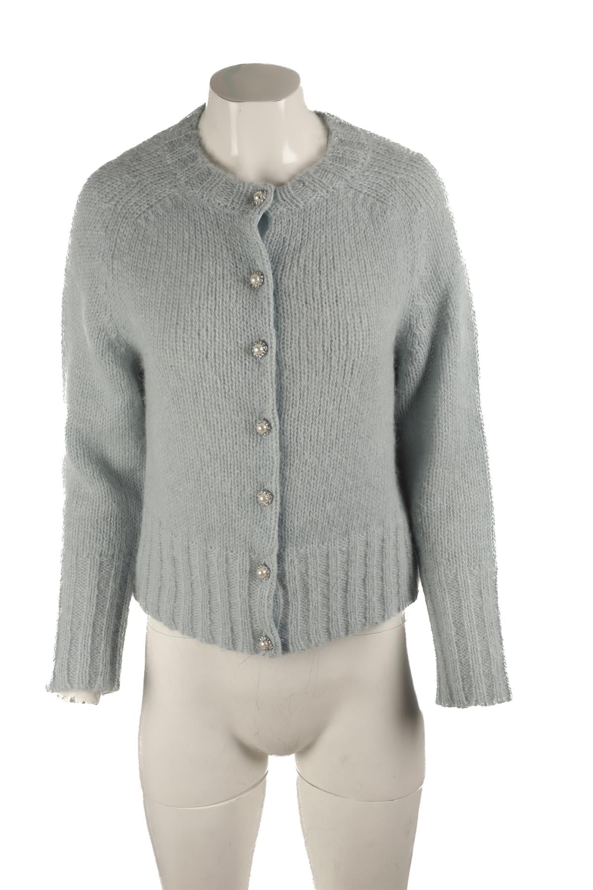 ERDEM BLUE MOHAIR CARDIGAN SMALL