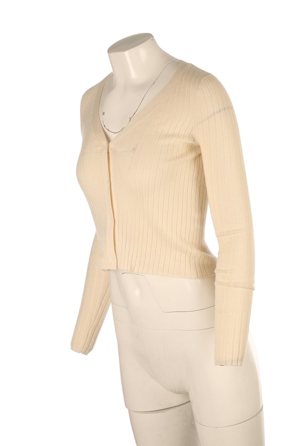 SABLYN CREAM CASHMERE CARDIGAN XSMALL