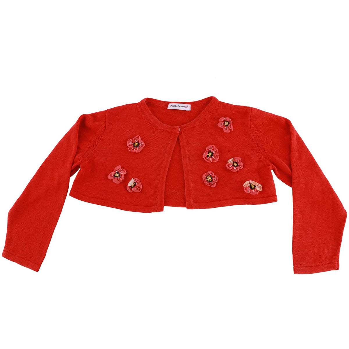 DOLCE & GABBANA RED BABY GIRLS CARDIGAN 18-24 MONTHS