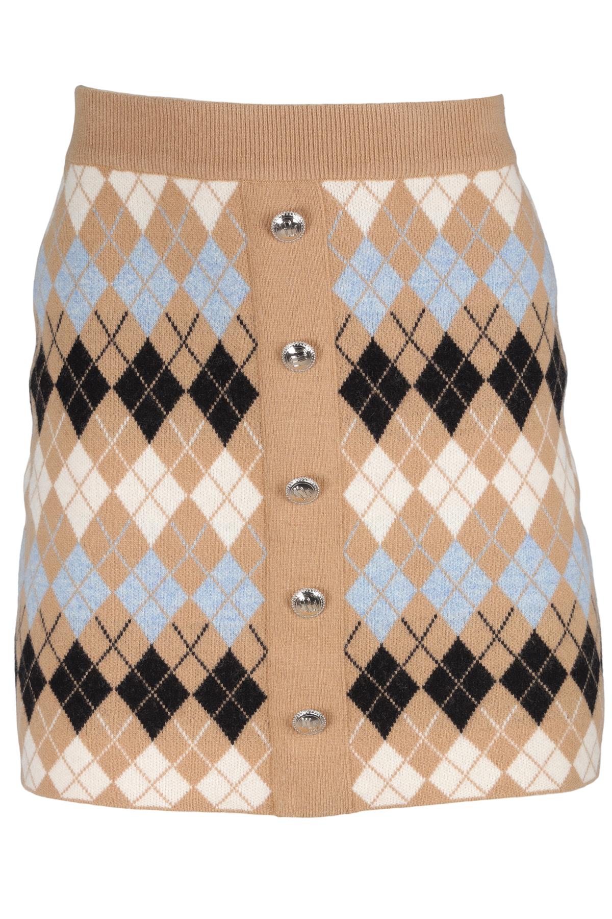 MAJE BIEGE WOOL MINI SKIRT FR 34 UK 6