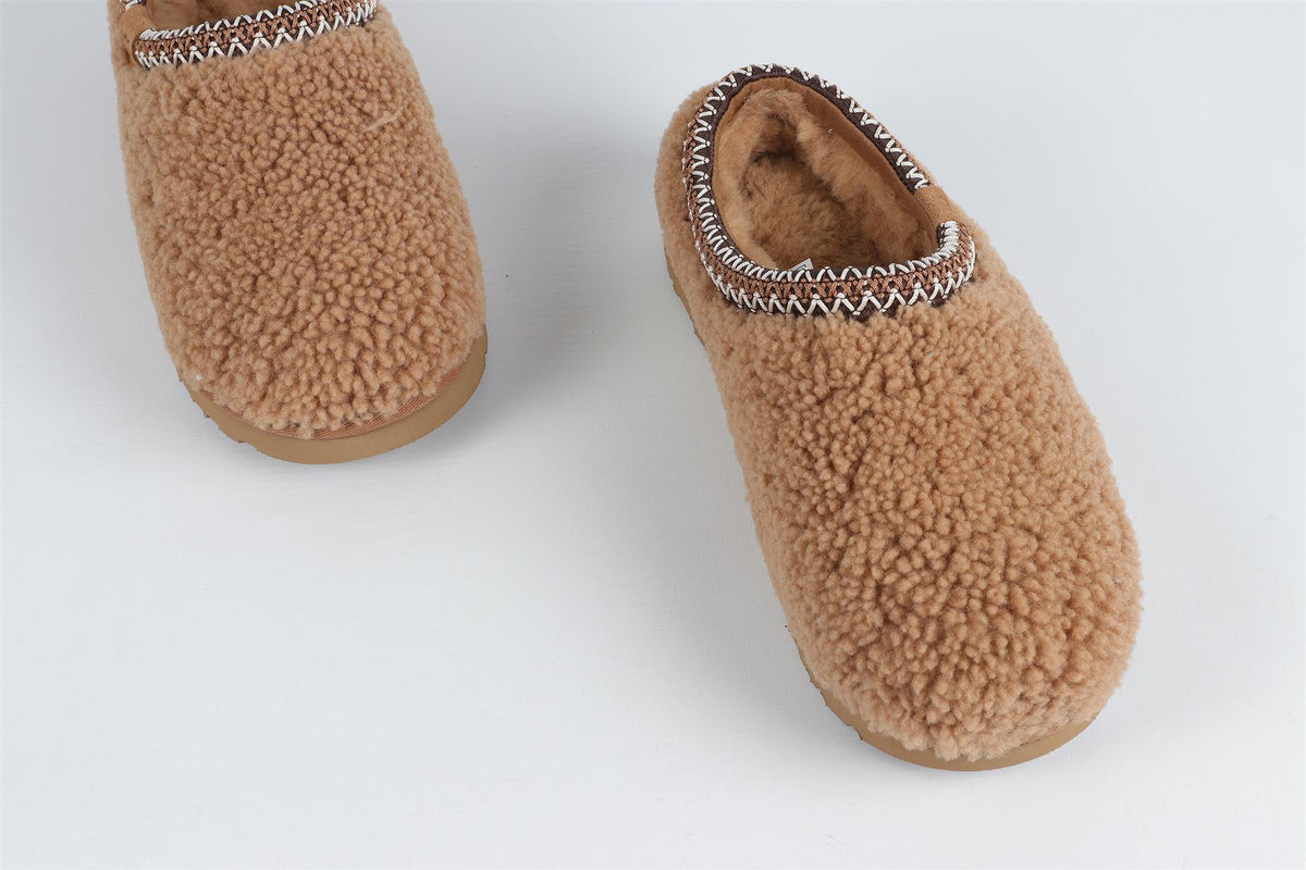 UGG TAN FAUX SHEARLING SLIPPERS EU 38 UK 5 US 7