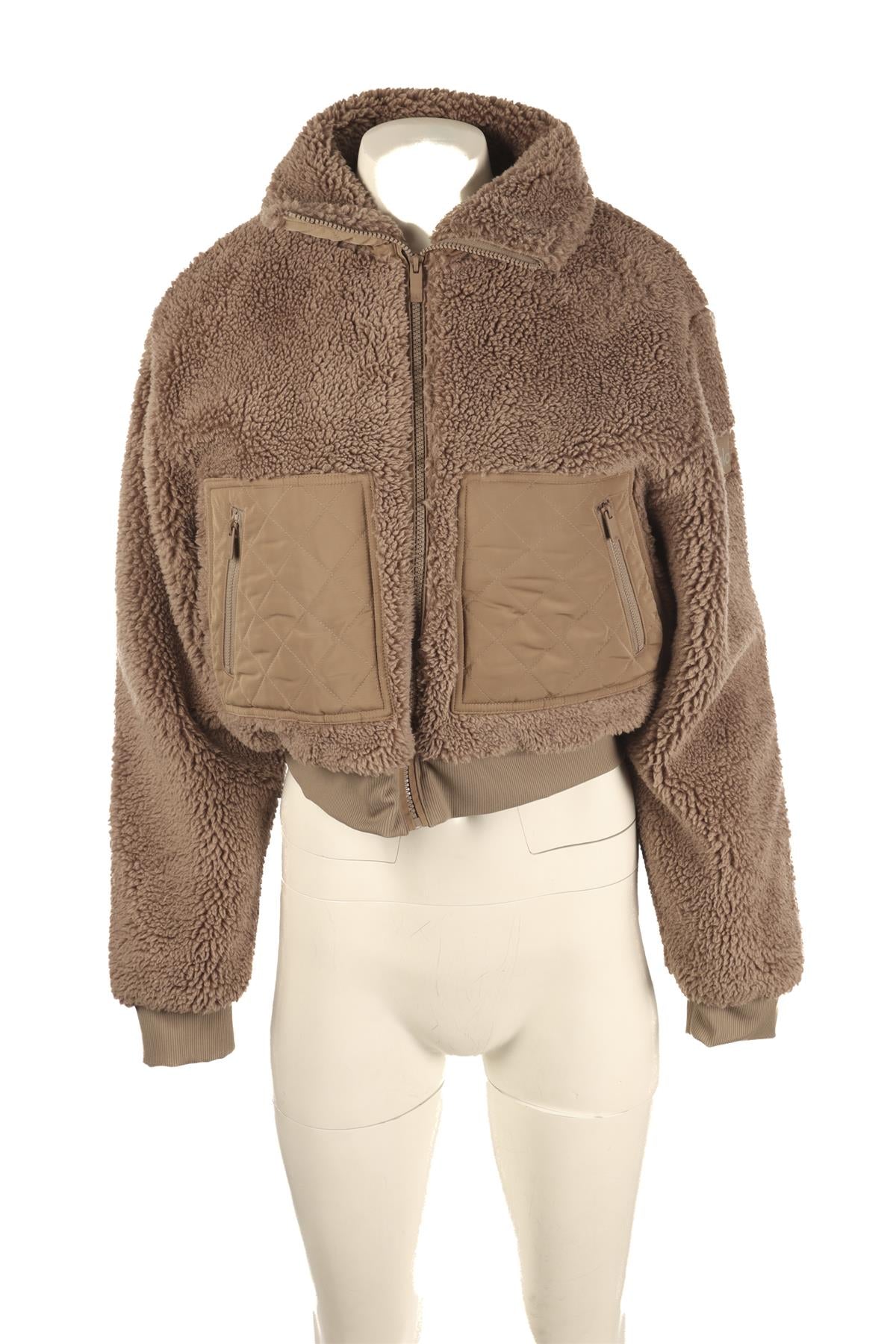 ALO YOGA TAUPE FLEECE JACKET SMALL