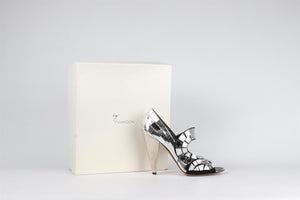 GIUSEPPE ZANOTTI + THAKOON BLACK SUEDE SANDALS EU 39.5 UK 6.5 US 9.5