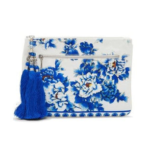 CAMILLA RING OF ROSES SMALL CANVAS CLUTCH