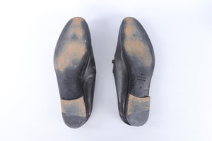GUCCI BLACK MEN'S KINGSNAKE LEATHER LOAFERS EU 43 UK 9 US 10