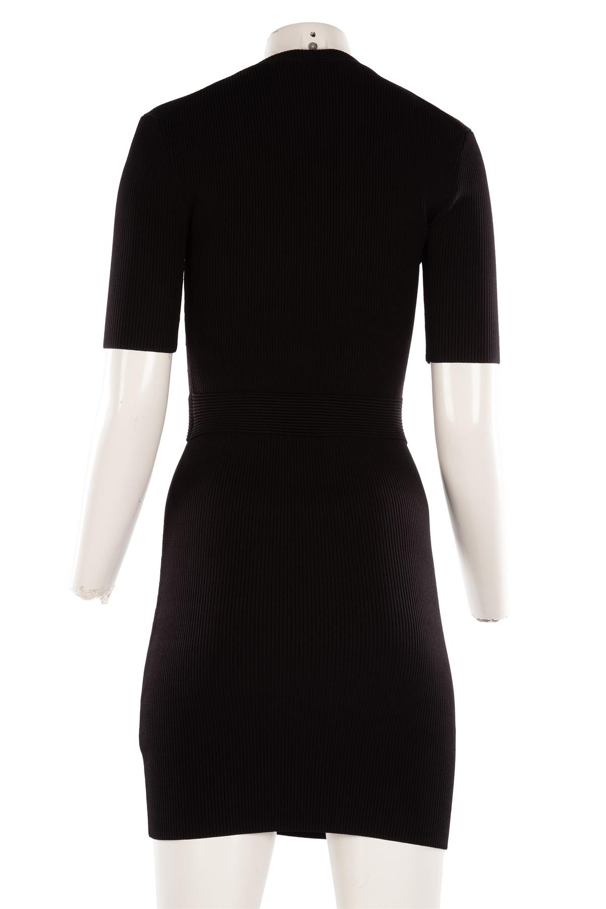 JONATHAN SIMKHAI BLACK KNIT MINI DRESS MEDIUM