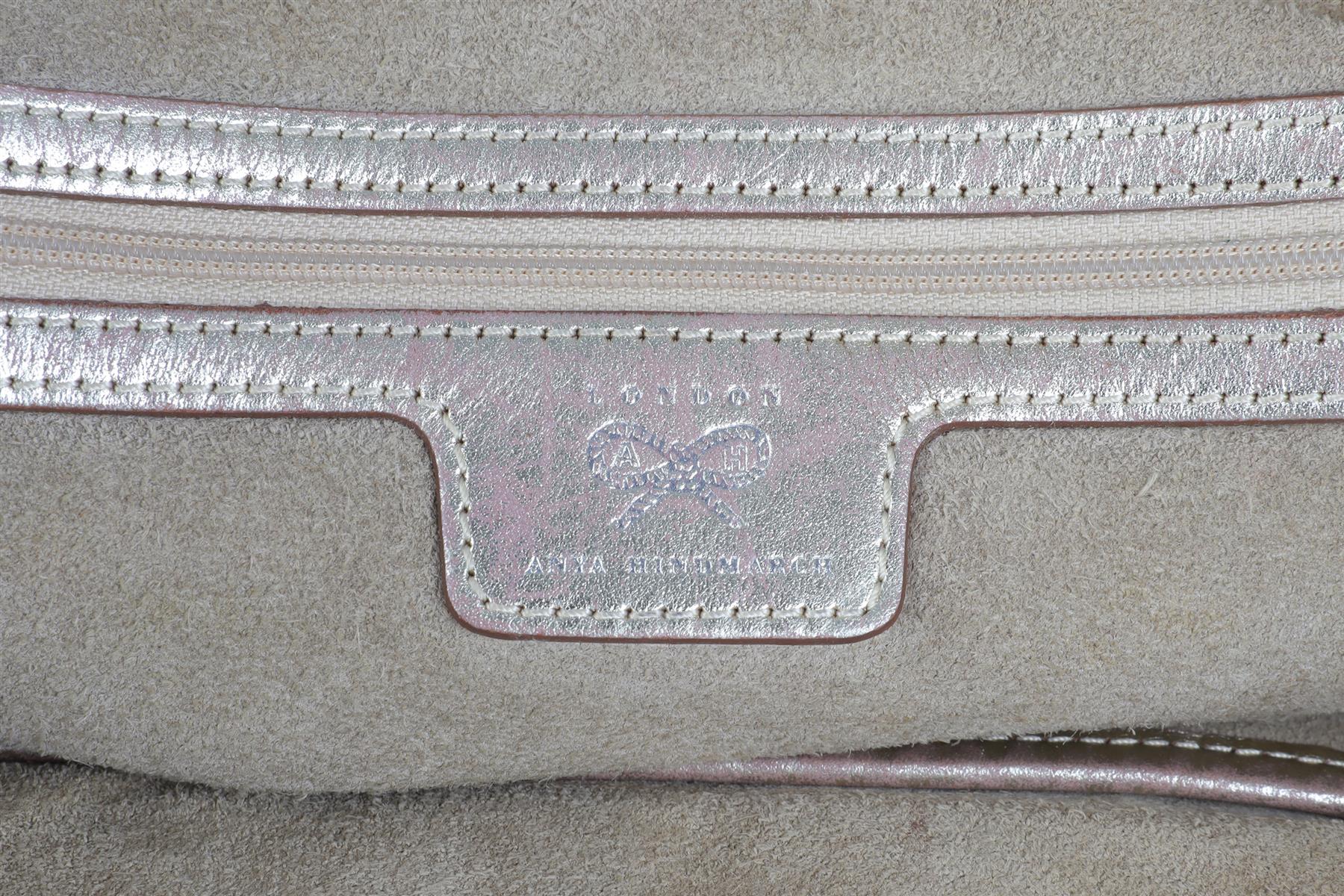 ANYA HINDMARCH GOLD LEATHER TOTE BAG