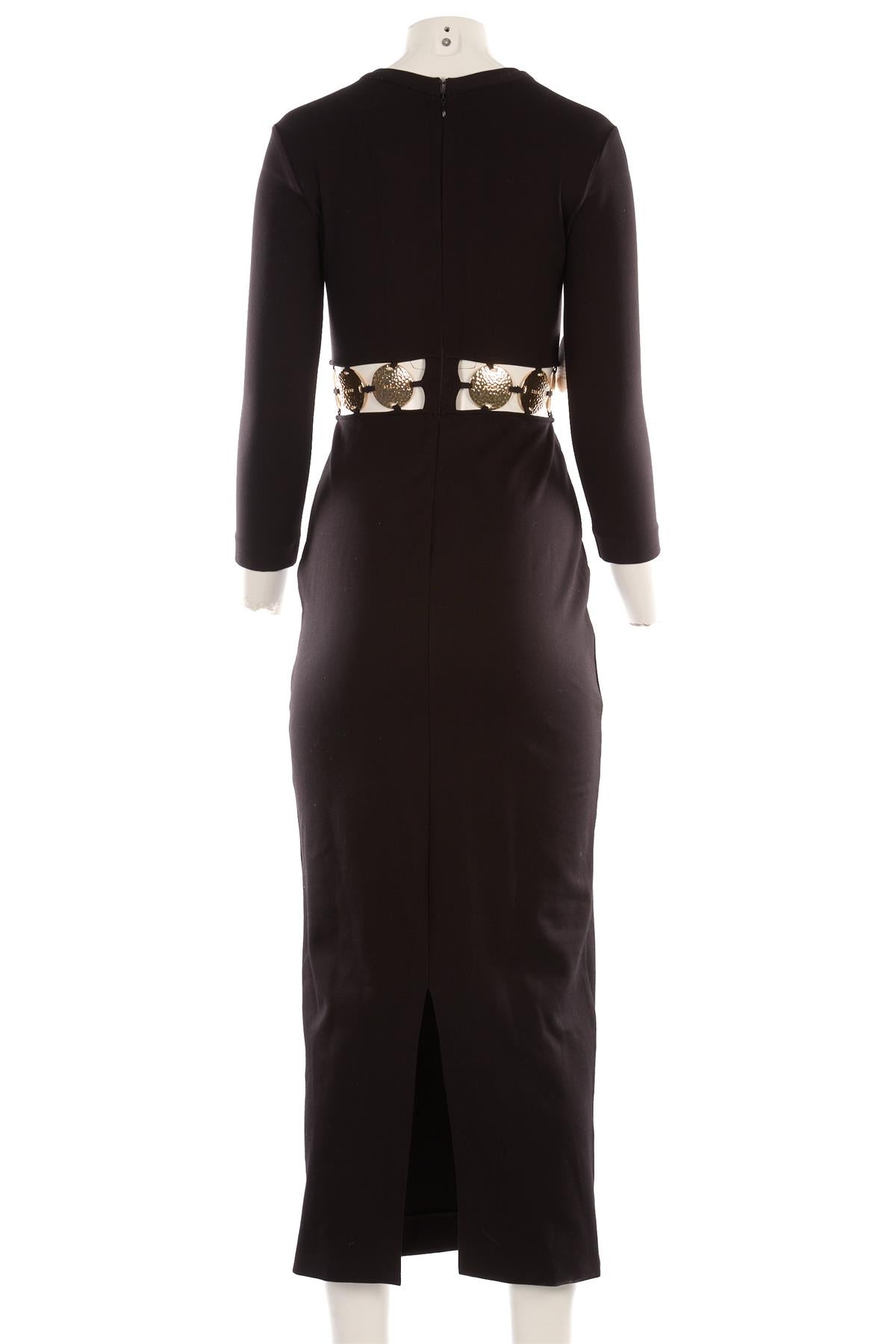 STAUD BLACK JERSEY MAXI DRESS US 2 UK 6
