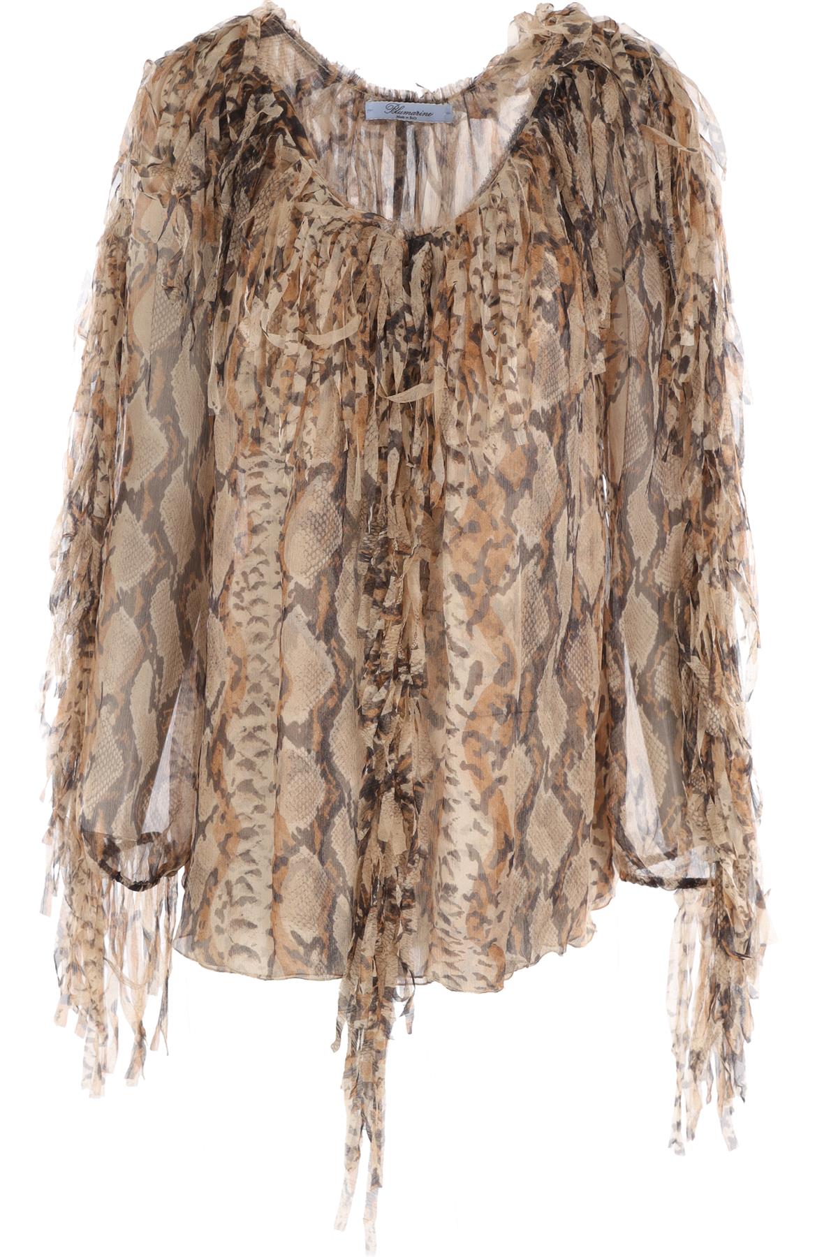 BLUEMARINE BEIGE SILK TOP IT 44 UK 12