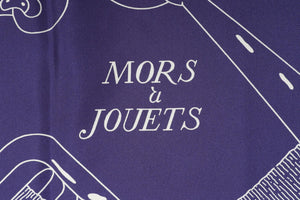 HERMÈS NAVY MORS Á  JOUET SILK SCARF ONE SIZE