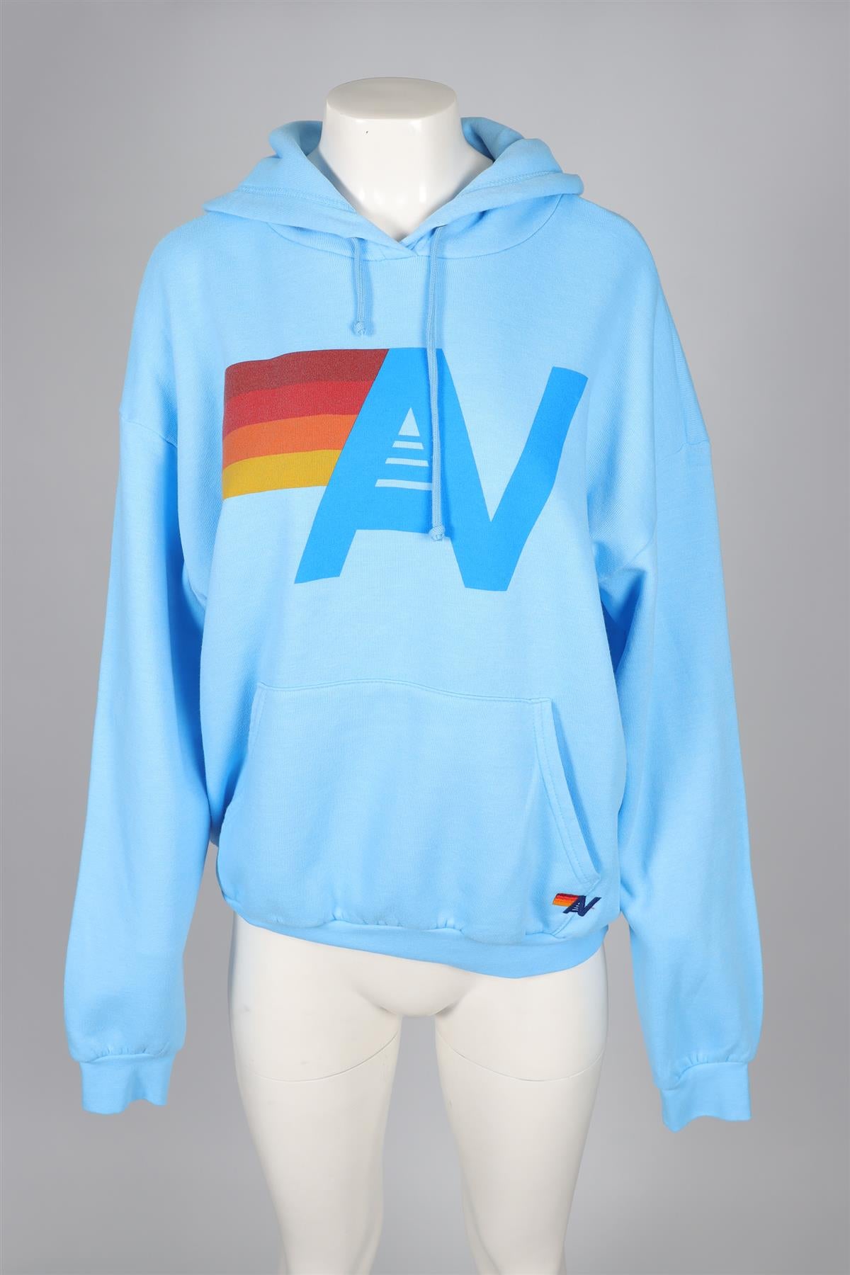 AVIATOR NATION BLUE COTTON HOODIE SMALL