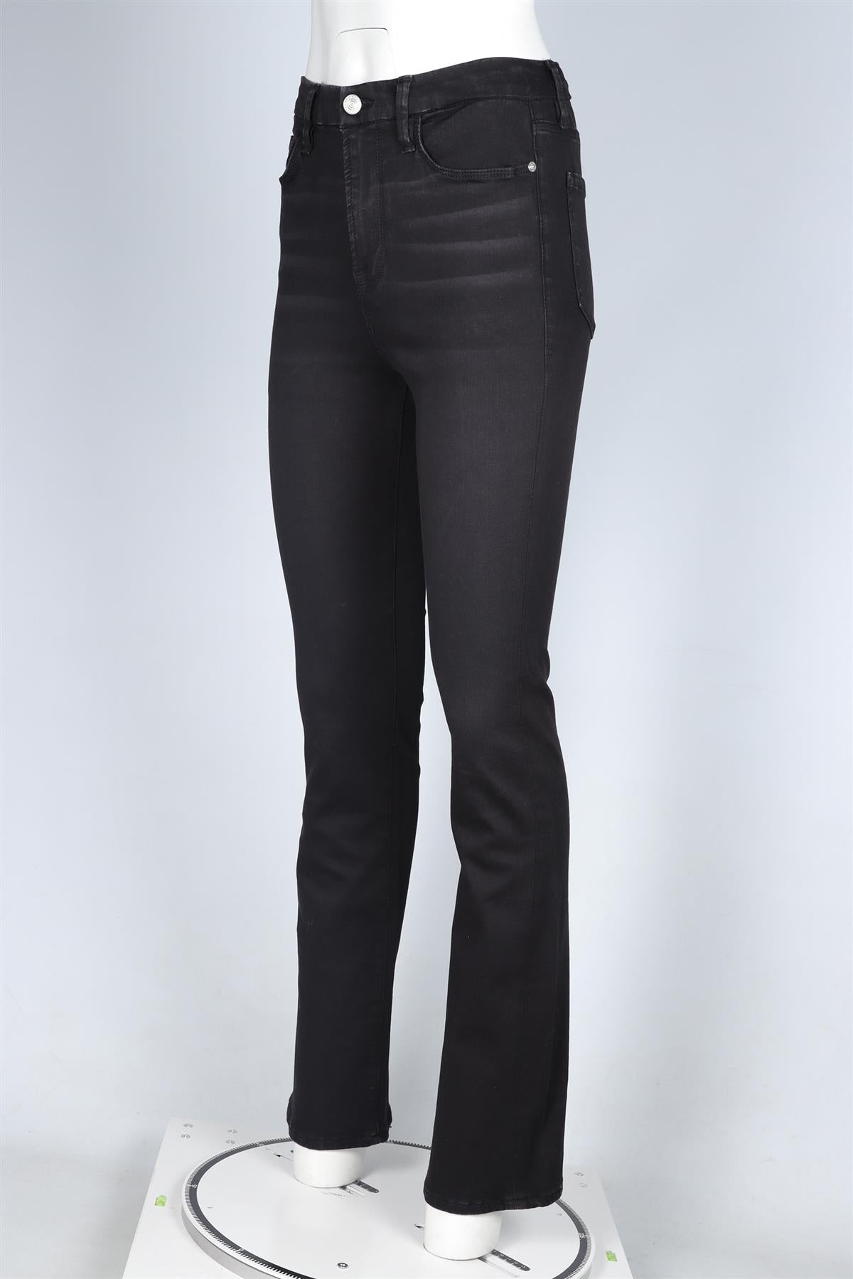 FRAME BLACK HIGH RISE STRAIGHT LEG JEANS W28 UK 10